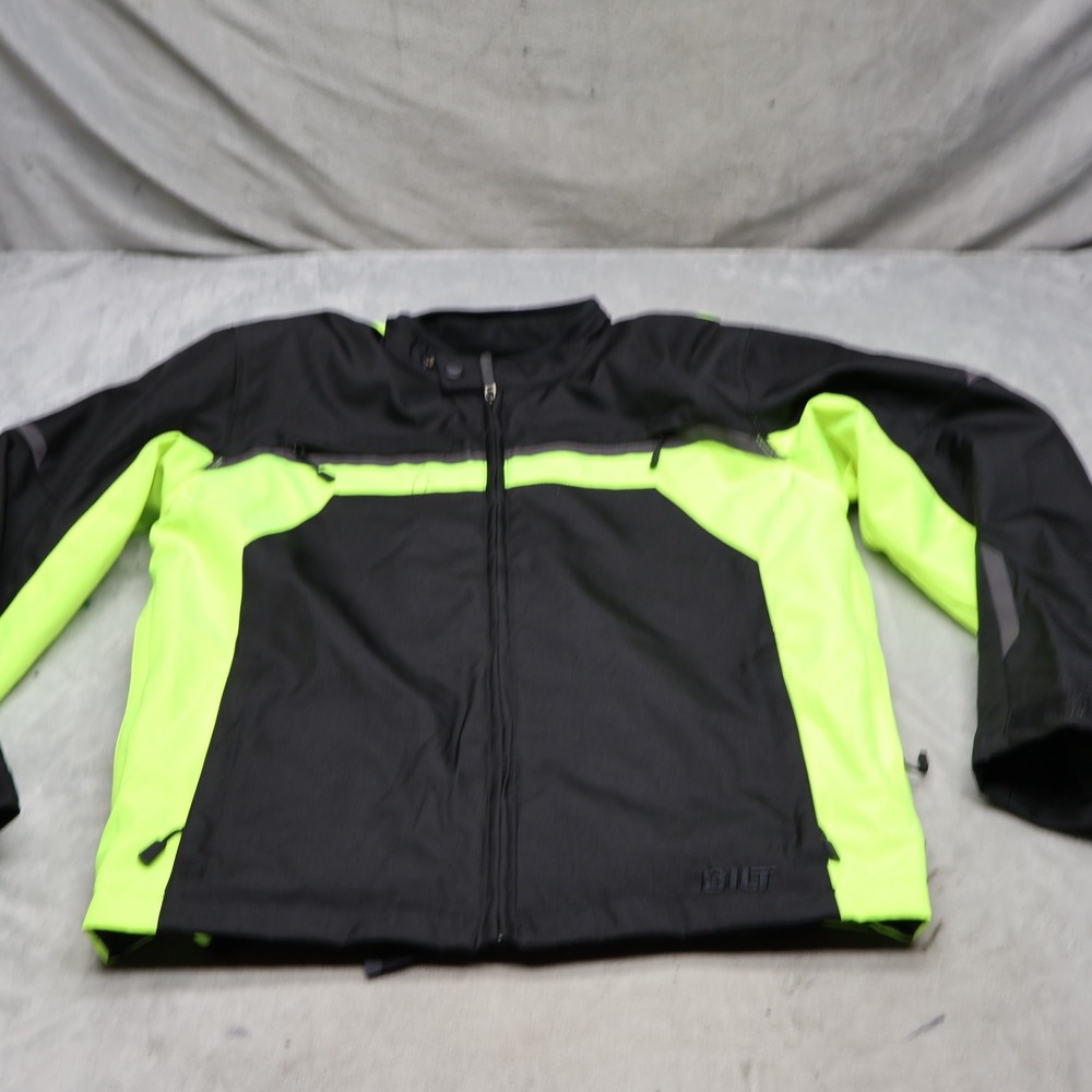 BILT Jacket Mens XL Black Waterproof High Vis Reflective Motorcycle 3in1 Shell